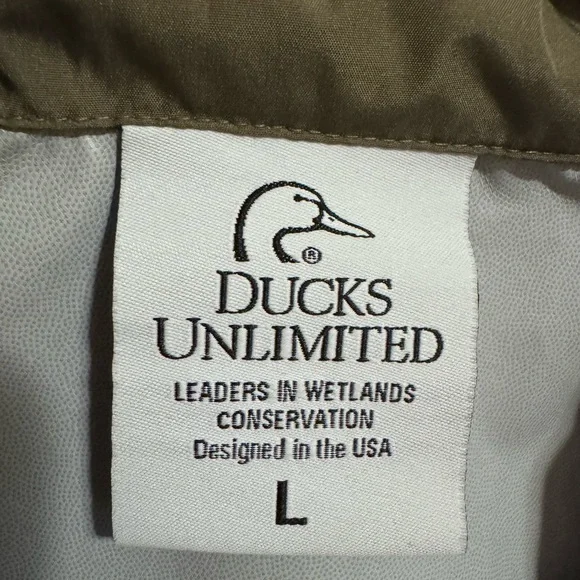 Ducks Unlimited Olive Green Windbreaker Jacket - Picture 9 of 10